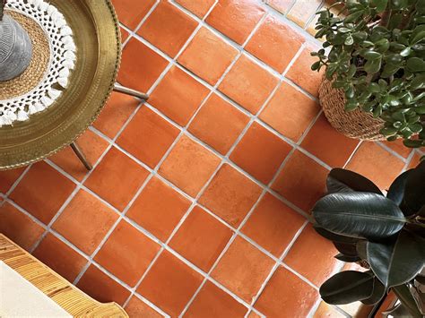 Saltillo Tile 8x8 – Smooth Gloss Handmade Terracotta | Clay Imports