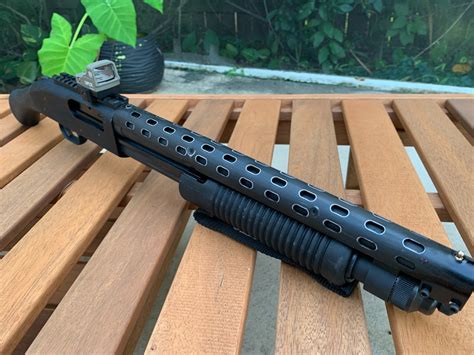 (BATTLE WORN) MOSSBERG 590 SHOCKWAVE Tactical Steel HEAT SHIELD 12 and ...