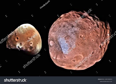 Two Moons Of Mars Labeled