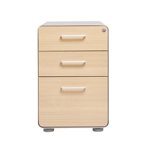 Poppin 3 Drawer Stow Locking File Cabinet | The Container Store