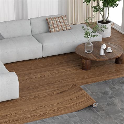 Oxdigi Peel and Stick Vinyl Flooring Roll 24"x 196"/ 32 Sq.Ft, Self ...