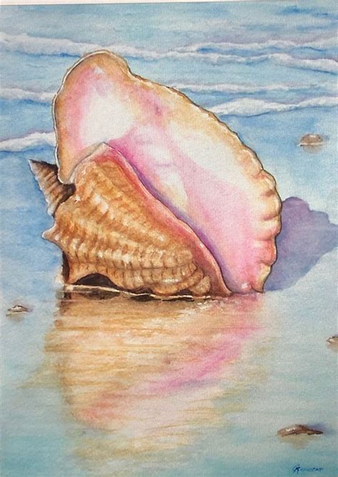 Shell Watercolor Painting