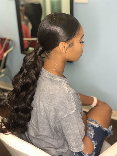 Middle Part Ponytail