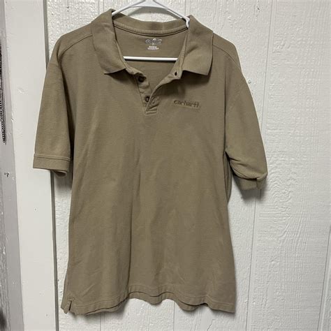 Carhartt Men's Tan Polo-shirts | Depop