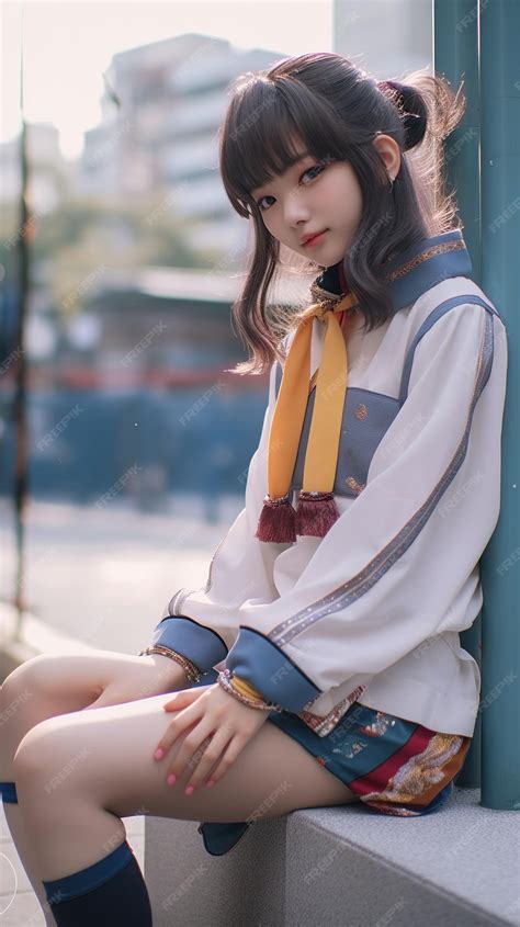 Beautiful asian woman in white lingerie Generative AI | Premium AI-generated image