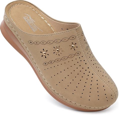 Amazon.com | SHIBEVER Clogs for Women Mules Slip-On: Closed Toe Summer ...