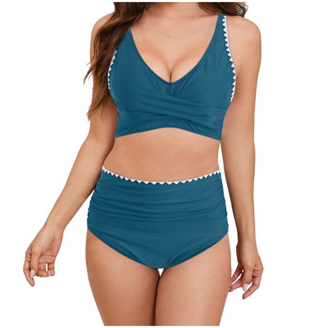 CBDElite Womens Bathing Suit Set V Neck Push Up Bikini Sets Swimwear ...