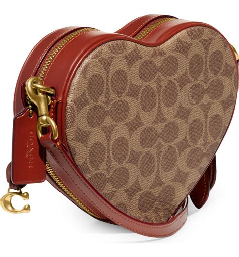 COACH Coated Canvas & Leather Heart Crossbody Bag | Nordstrom