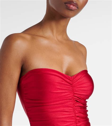 Yara ruched swimsuit in red - Jade Swim | Mytheresa