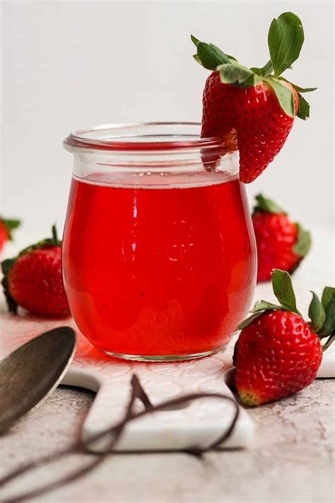 Strawberry Basil Simple Syrup - The Wooden Skillet
