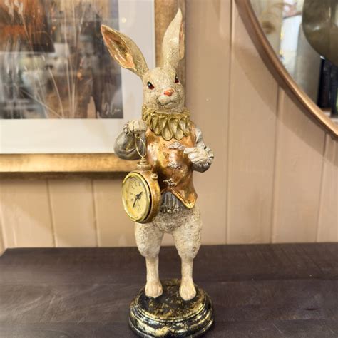 Standing White Rabbit Clock | Time & Tide