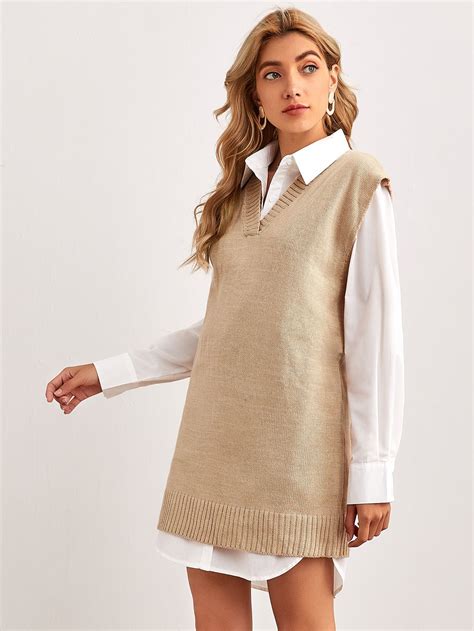 Pin by Vianey Gonzalez on Outfits | Vest dress, Sweater vest outfit ...