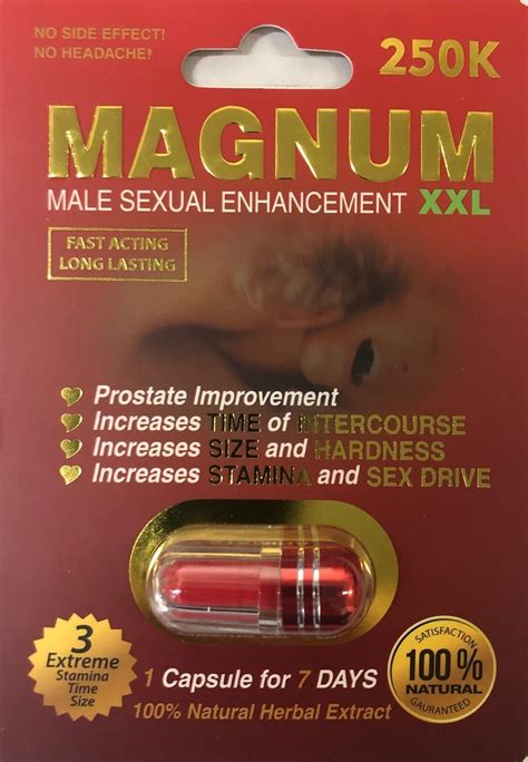 Magnum 250K RED XXL Sexual Supplement Enhancement Pill - Rhino Platinum 7