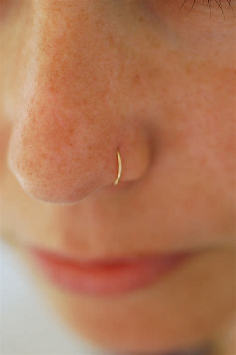Fake Lip Piercing, Fake Lip Ring, Lip Cuff, Gold Lip Hoop, Delicate Lip ...