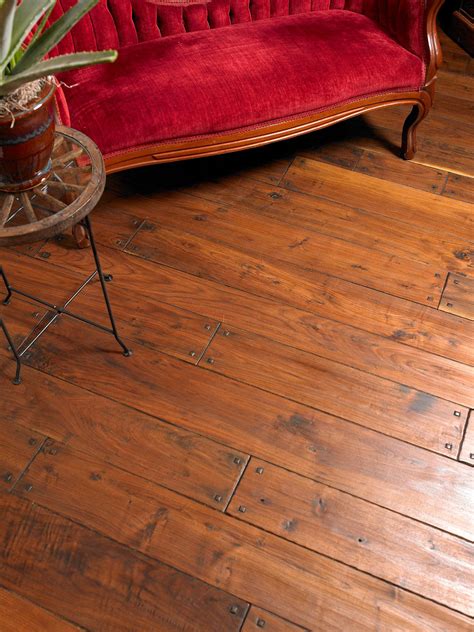 Hand Scraped Wide Plank Walnut with Raised Pegs, Hand Beveled Edges ...