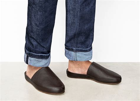 Mens Soft Brown Leather Slippers at Hugo Carter blog