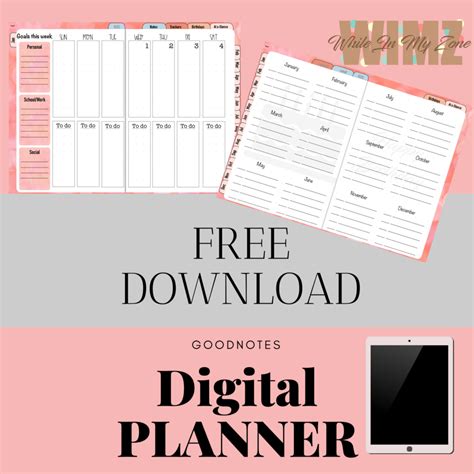 Digital planner goodnotes free 2020 - flowpok