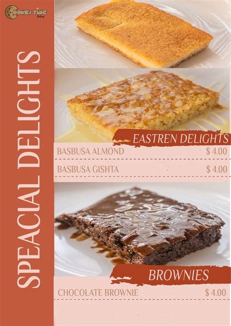 Shacabka Branch Menu | Cookies Time Bakery