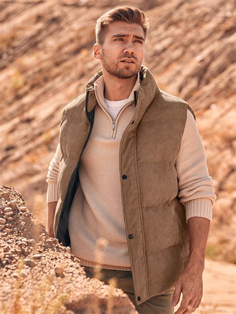 Mens Blue And Brown Quilted Vest at Harley Harris blog