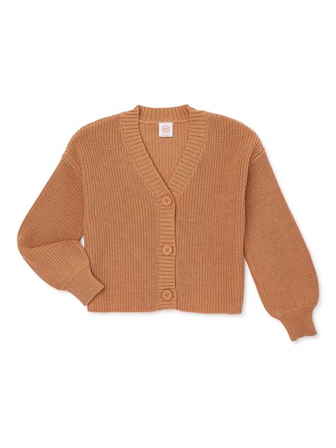 Wonder Nation Girls Cardigan Sweater, Sizes 4-18 - Walmart.com