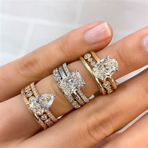 How to Build the Perfect Ring Stack in 2025 | Stacked engagement ring ...