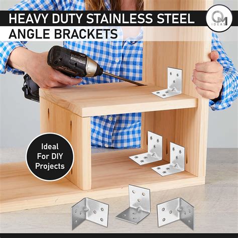Angle Brackets OIDEAS 15 X (60 X 60 X 40 X 2) Corner Etal Braces Wood ...