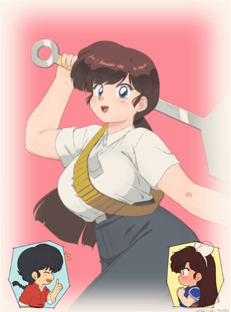 saotome ranma and kuonji ukyou (ranma 1/2) drawn by mage_(harumagedon) | Danbooru