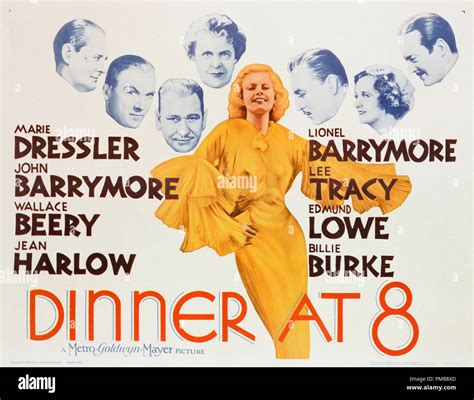 Jean Harlow, "Dinner at Eight", 1933 MGM Poster File Reference # 32557 ...