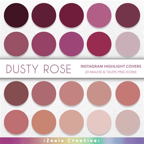 20 Solid Dusty Rose Instagram Highlight Covers Mauves, Rose, Taupe ...