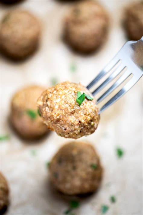 Baked Turkey Meatballs • Dishing Delish