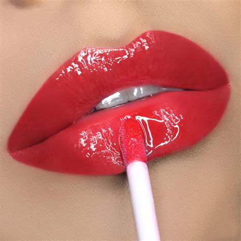 Runway Red | A Classic Red Lip Gloss | Red lips makeup look, Red lip ...