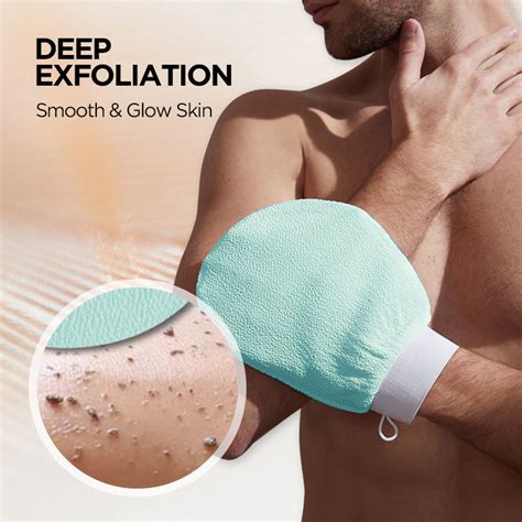 Exfoliating Gloves Mitten Remove Dead Skin Bath Body Scrub - Budget Mart
