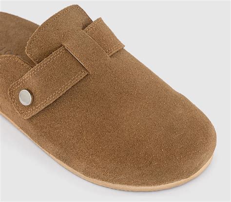 OFFICE Star Buckle Detail Slip On Clog Tan Suede - Women's Clogs
