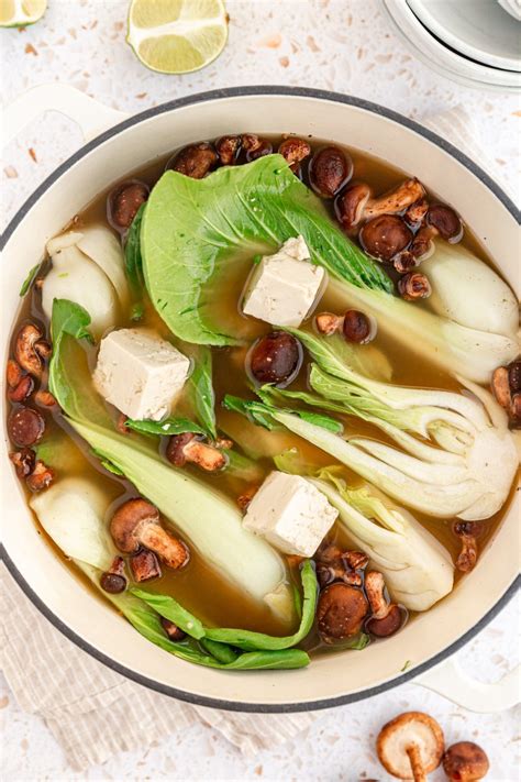 Easy Miso Soup with Bok Choy (Vegan & Gluten-Free) - At Elizabeth's Table