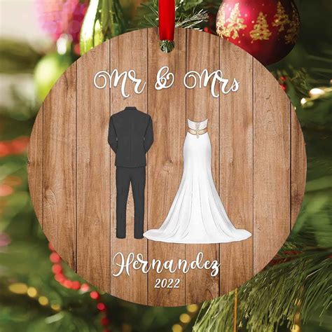 Personalized Wedding Christmas Ornaments, Bride and Groom Ornaments ...