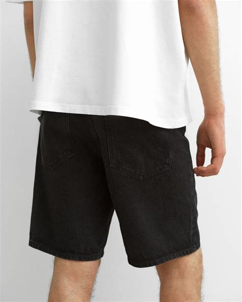 Black Denim Shorts Men