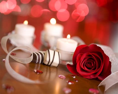 Red Roses With Candles