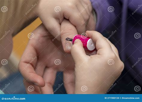 Children Paint Each Other S Nails with Baby Nail Polish. Children S ...