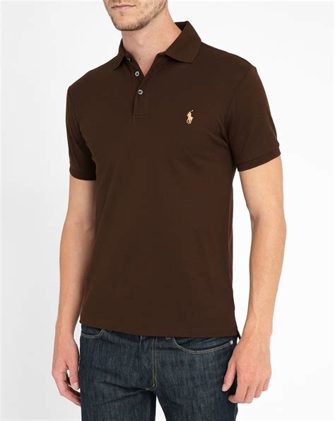 Mens Polo Shirt Brown at Jean Begaye blog