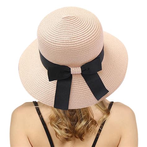 IDALL Hats for Women,Beach Hats Summer Hats For Women Wide Bongrace ...