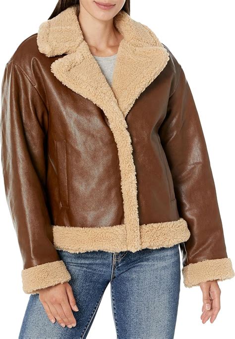 Levi's Women's Faux Leather Sherpa Lined Moto Jacket at Amazon Women's ...
