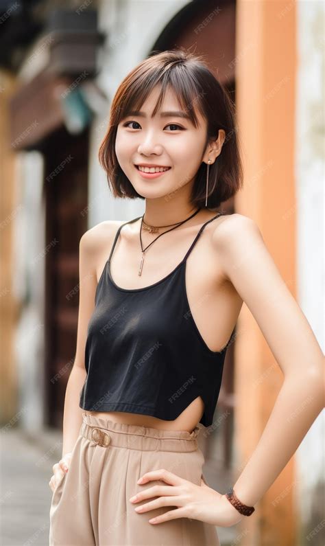 Shot of Japanese girl model generative AI | Premium AI-generated image