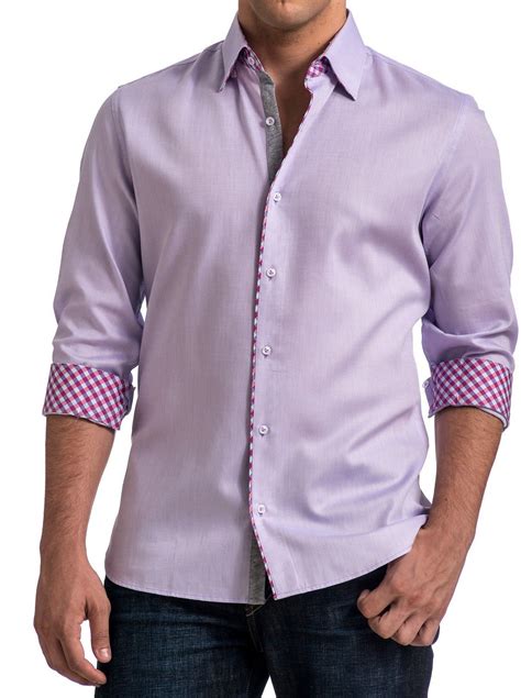 Men's Casual Lavender Shirt at Micheal Weston blog