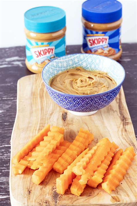 Carrots and peanut butter - a delicious and easy snack - Sneaky Veg