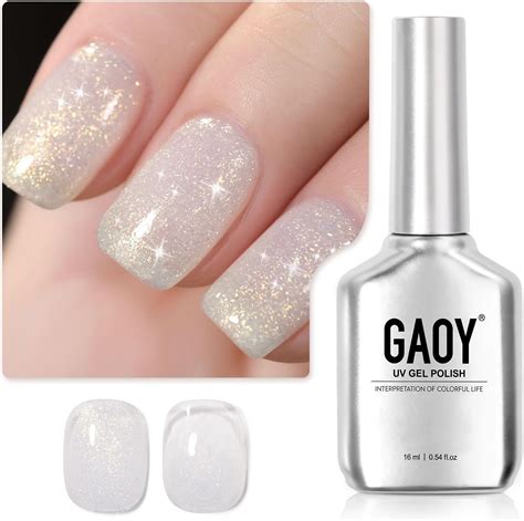 Amazon.com : GAOY Shimmer Gel Nail Polish, 16ml Translucent Jelly ...