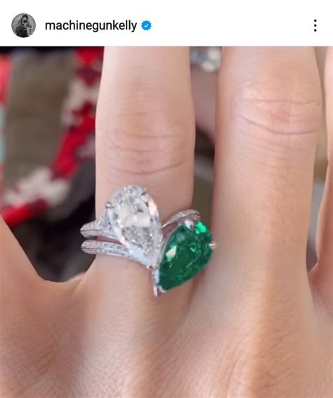 Mgk designed engagement ring for megan fox with their birthstones – Artofit