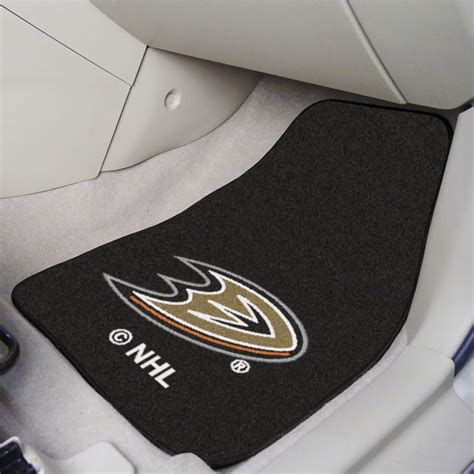 Mach-E Carpet Front Floor Mats with Anaheim Ducks Logo; Black ...