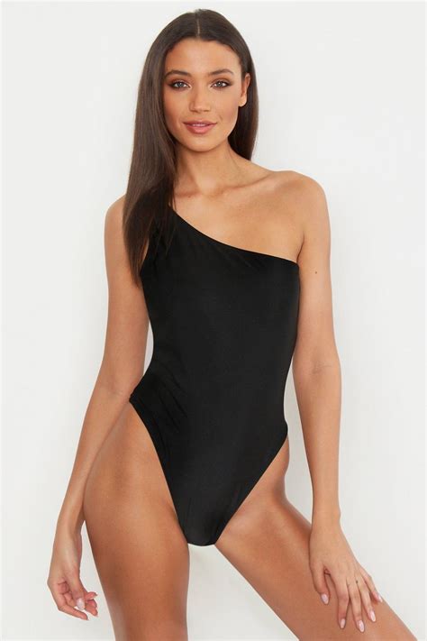 Tall One Shoulder Swimsuit | Boohoo | One shoulder swimsuit, Swimsuits ...
