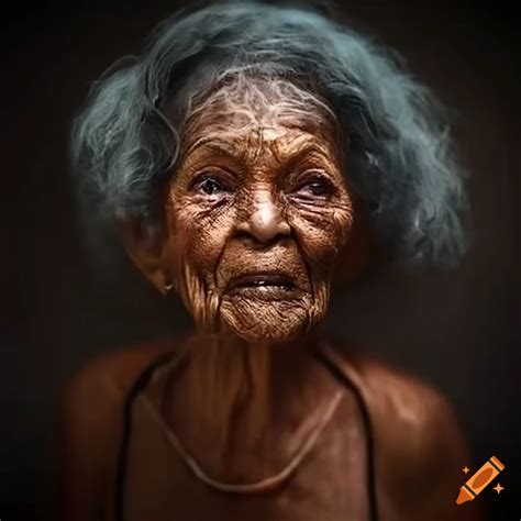 Japanese old woman wearing a kimono in the dark on Craiyon