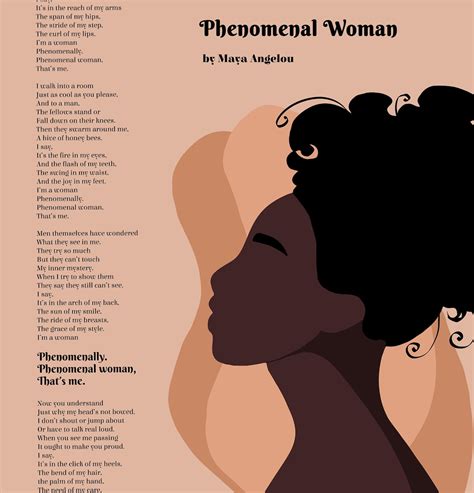 Maya Angelou 'phenomenal Woman' Poem Art Print (digital Download) - Etsy